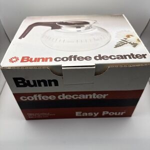 VTG Bunn 6 Cup Glass Carafe Replacement Decanter Coffee Pot Brown Easy Pour NIB